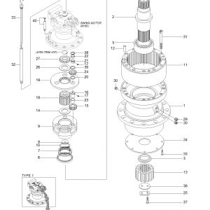 РЕДУКТОР ПОВОРОТА HYUNDAI 31N6-10160 