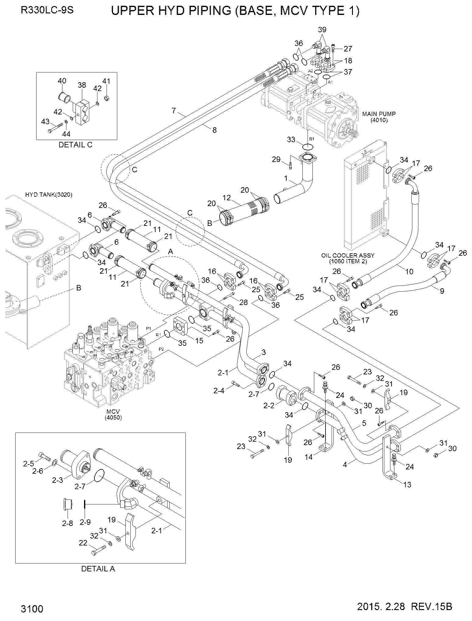 ШЛАНГ ГИДРАВЛИЧЕСКИЙ HYUNDAI 31Q9-15230