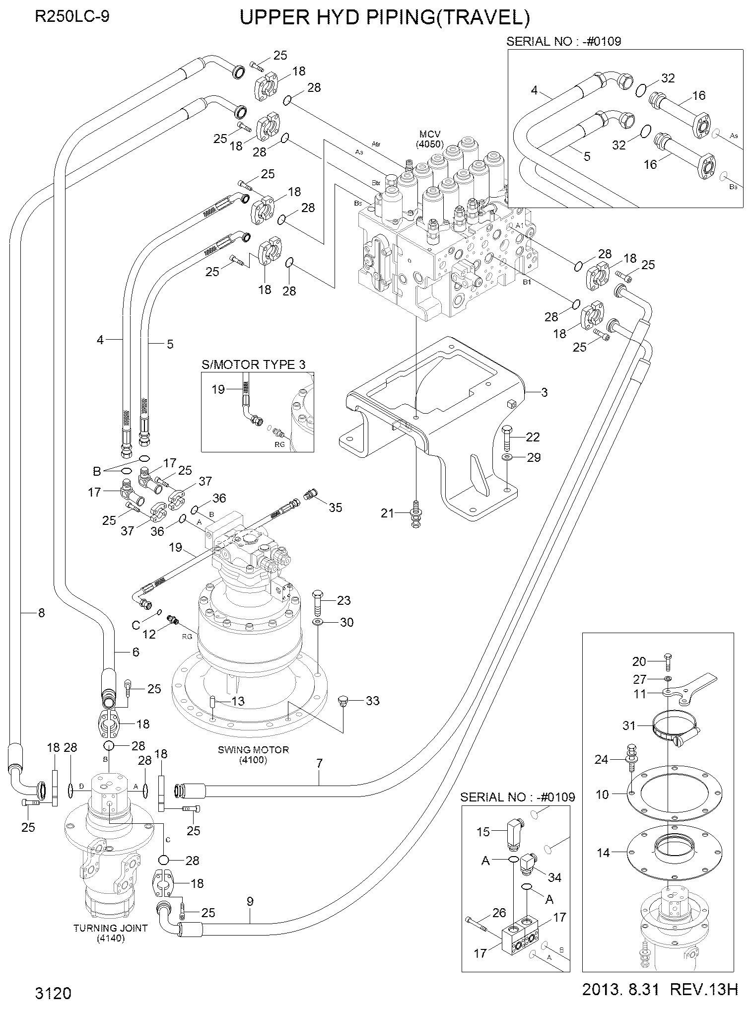 ШЛАНГ ГИДРАВЛИЧЕСКИЙ HYUNDAI P950-167318DS