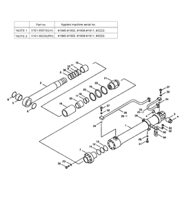 Р/К ГИДРОЦИЛИНДРА СТРЕЛЫ HYUNDAI 31Y1-05260 