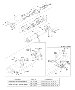 Р/К ГИДРОЦИЛИНДРА РУКОЯТИ HYUNDAI 31Y1-15236 