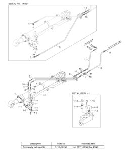 Р/К ГИДРОЦИЛИНДРА РУКОЯТИ HYUNDAI 31Y1-18250 