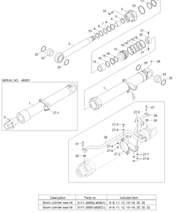 Р/К УПЛОТНЕНИЙ HYUNDAI 31Y1-26581 