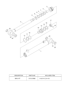 Р/К ГИДРОЦИЛИНДРА HYUNDAI 31Y2-07860 