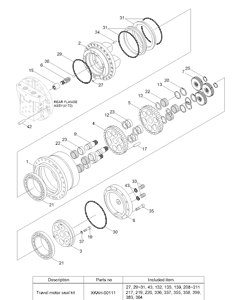 Р/К УПЛОТНЕНИЙ ПЛАВАЮЩИХ XKAH-00372 